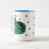 Mug Peafowl Peint à la Main (Devant gauche)