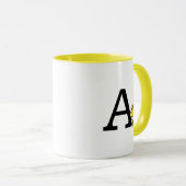 Mug PEANUTS | Bois | Monogramme A (Devant droit)