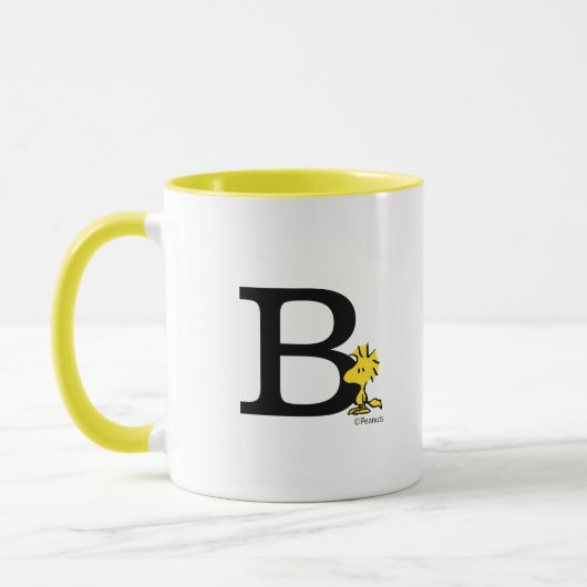 Mug PEANUTS | Bois | Monogramme B (Gauche)