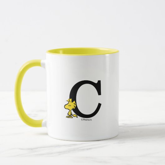 Mug PEANUTS | Bois | Monogramme C (Gauche)