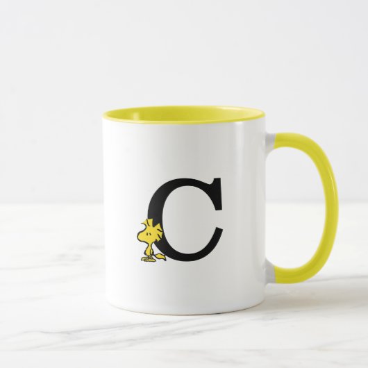Mug PEANUTS | Bois | Monogramme C (Droite)