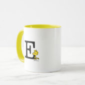 Mug PEANUTS | Bois | Monogramme E (Devant gauche)