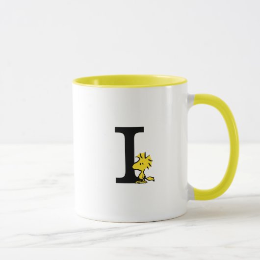 Mug PEANUTS | Bois | Monogramme I (Droite)