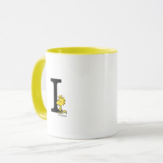 Mug PEANUTS | Bois | Monogramme I (Devant gauche)