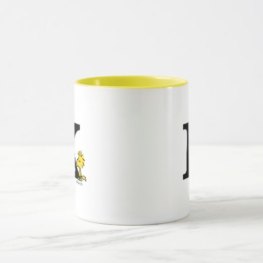 Mug PEANUTS | Bois | Monogramme K (Centre)