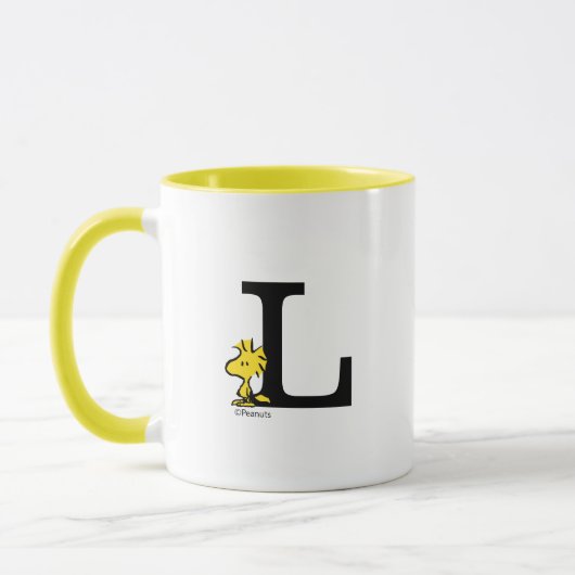 Mug PEANUTS | Bois | Monogramme L (Gauche)