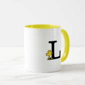 Mug PEANUTS | Bois | Monogramme L (Devant droit)