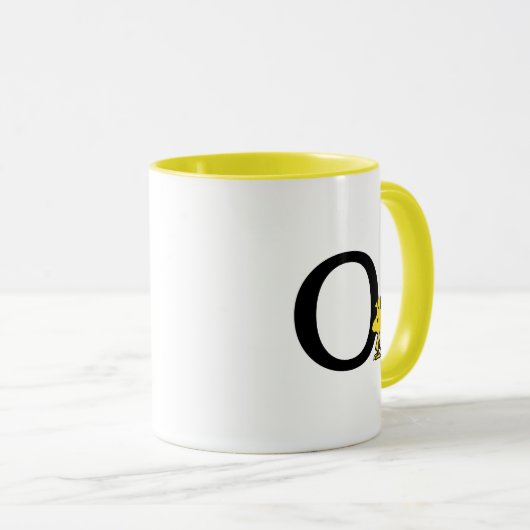 Mug PEANUTS | Bois | Monogramme O (Devant droit)