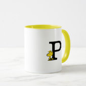 Mug PEANUTS | Bois | Monogramme P (Devant droit)