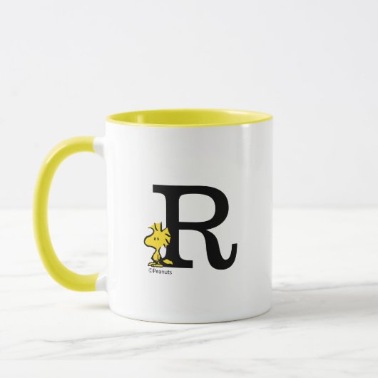 Mug PEANUTS | Bois | Monogramme R (Gauche)