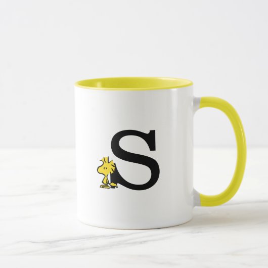 Mug PEANUTS | Bois | Monogramme S (Droite)