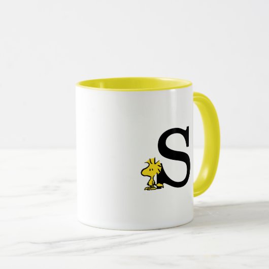 Mug PEANUTS | Bois | Monogramme S (Devant droit)