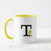 Mug PEANUTS | Bois | Monogramme T (Gauche)
