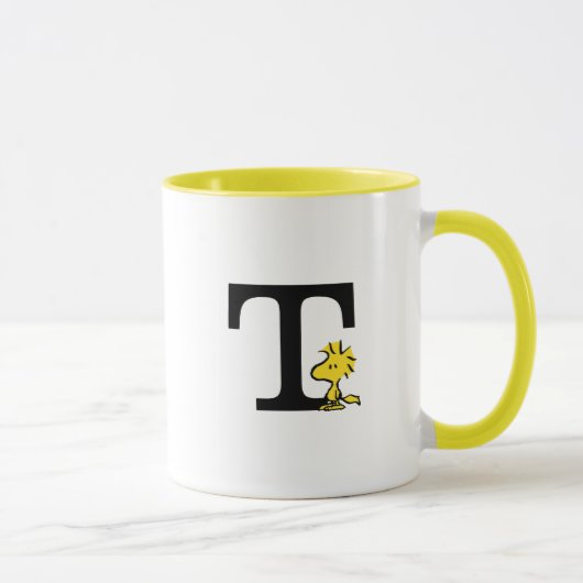 Mug PEANUTS | Bois | Monogramme T (Droite)