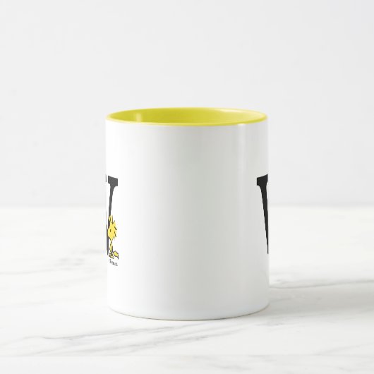Mug PEANUTS | Bois | Monogramme W (Centre)