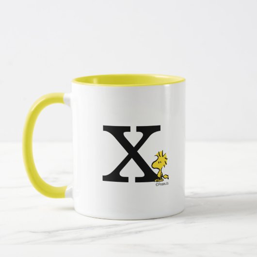 Mug PEANUTS | Bois | Monogramme X (Gauche)