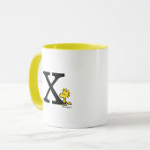 Mug PEANUTS | Bois | Monogramme X (Devant gauche)