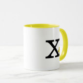 Mug PEANUTS | Bois | Monogramme X (Devant droit)