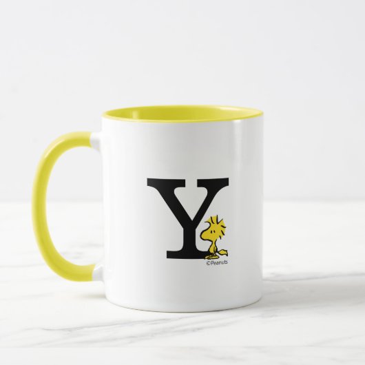 Mug PEANUTS | Bois | Monogramme Y (Gauche)
