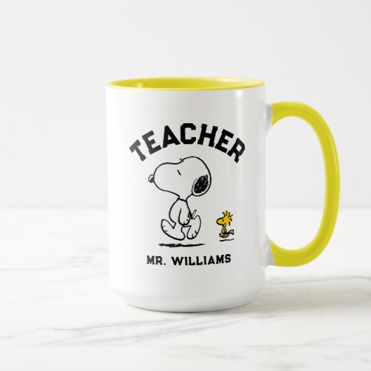 Mug Peanuts Est. 1950 | Snoopy & Woodstock Teacher (Droite)