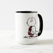Mug PEANUTS | Motif rouge et noir (Devant droit)