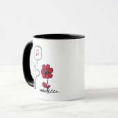 Mug PEANUTS | Motif rouge et noir (Devant gauche)