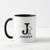 Mug Peanuts | Nom et monogramme de Snoopy J (Gauche)