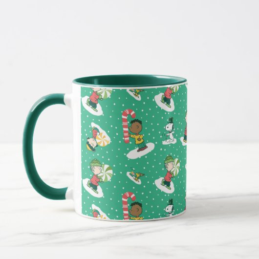 Mug Peanuts Peppermint Dreams Snowflake Motif (Gauche)