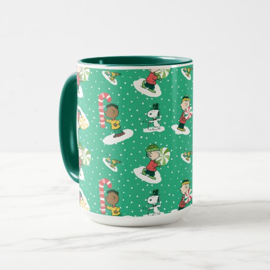 Mug Peanuts Peppermint Dreams Snowflake Motif (Devant gauche)
