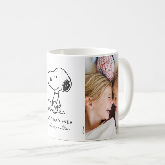 Mug PEANUTS | Snoopy - Meilleur Père Jamais - Photo (Devant droit)