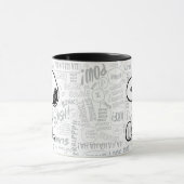 Mug PEANUTS | Snoopy on Black White Comics (Centre)