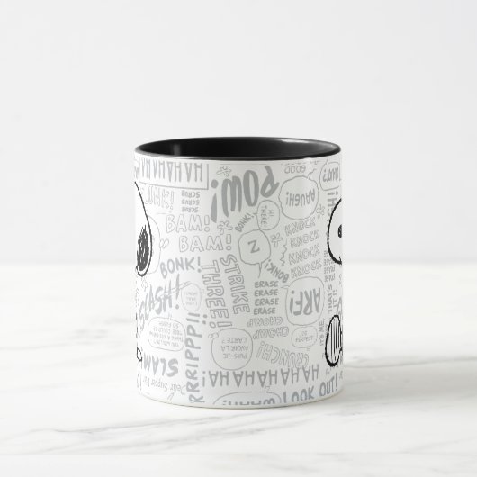 Mug PEANUTS | Snoopy on Black White Comics (Centre)