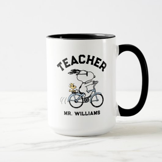Mug Peanuts | Snoopy & Woodstock Bicycle Teacher (Droite)