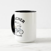 Mug Peanuts | Snoopy & Woodstock Bicycle Teacher (Devant gauche)
