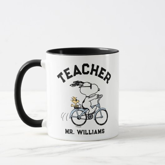 Mug Peanuts | Snoopy & Woodstock Bicycle Teacher (Gauche)
