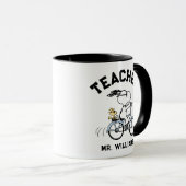 Mug Peanuts | Snoopy & Woodstock Bicycle Teacher (Devant droit)