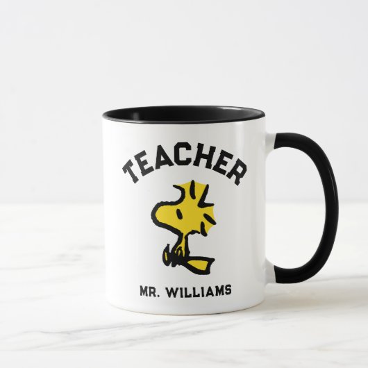 Mug Peanuts | Woodstock Looking Ahead Teacher (Droite)