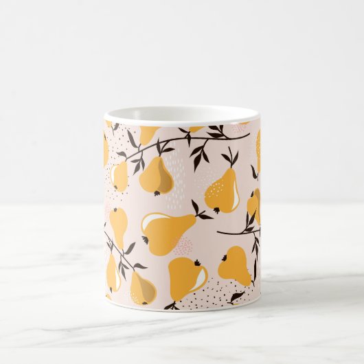 Mug Pear sans couture motif arrière - plan. Ilu tiré à (Centre)