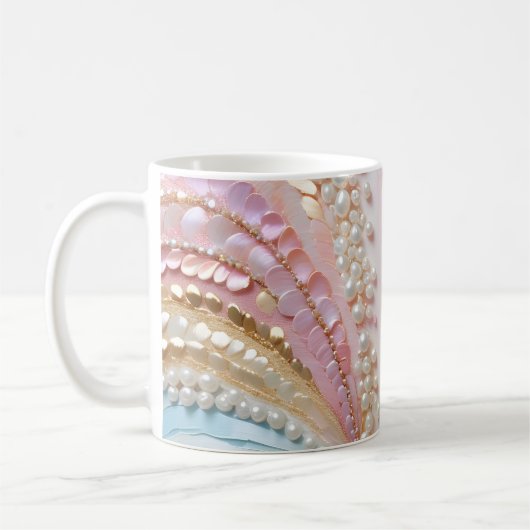 Mug Pearlescent Peint Pearls Coques (Gauche)