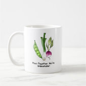 Mug Peas et Veggie meilleur amis Pun (Gauche)