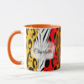 Mug Peau animale funky coloré Motif personnalisé (Gauche)