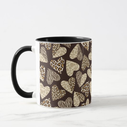 Mug Peau d'animal avec des coeurs (Gauche)