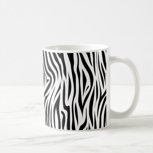 Mug Peau d'animal élégante d'impression de zèbre (Droite)
