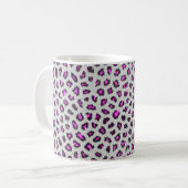 Mug Peau de léopard blanche et rose (Devant gauche)