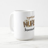 Mug Peau léopard moderne Infirmière Brown (Devant gauche)