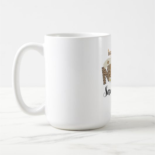 Mug Peau léopard moderne Infirmière Brown (Gauche)