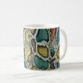 Mug Peaux de serpent colorées : conception transparent (Devant droit)