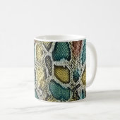 Mug Peaux de serpent colorées : conception transparent (Devant droit)