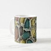 Mug Peaux de serpent colorées : conception transparent (Devant gauche)