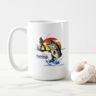Mug Pêche à la basse vintage Graphisme [Femme] #15